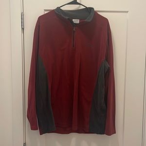 Mens Columbia 1/4 Red Size Large